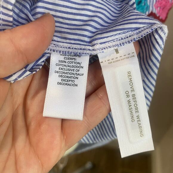 Loft Fiesta Halter Cold Shoulder Poplin Cotton Striped Dress NWT Size M - Picture 11 of 14